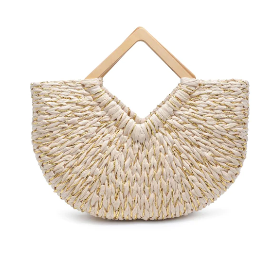 Kehlani Straw Tote | Ivory