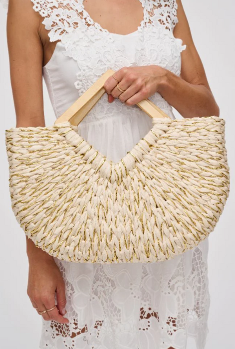 Kehlani Straw Tote | Ivory