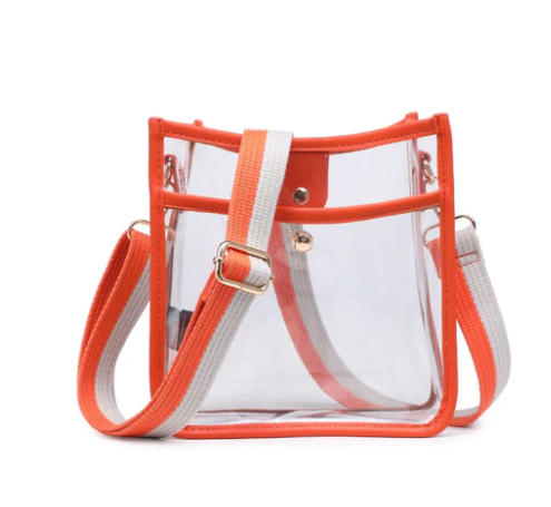 Beckham Clear Crossbody | Orange