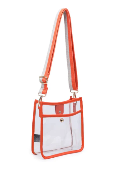 Beckham Clear Crossbody | Orange