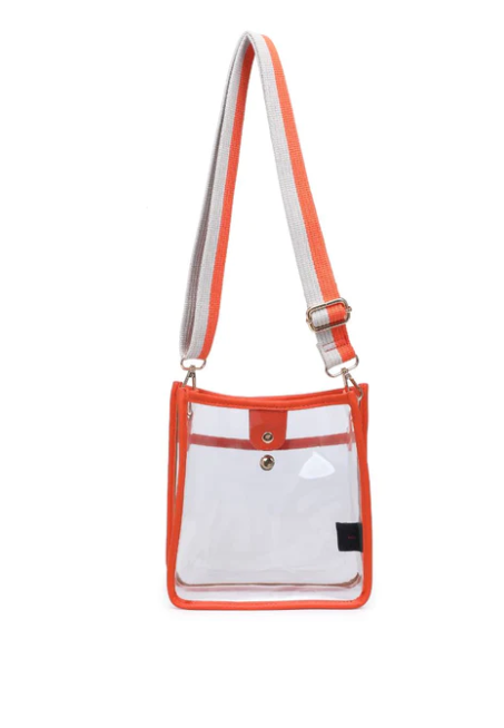 Beckham Clear Crossbody | Orange