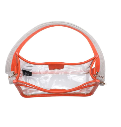 Beckham Clear Crossbody | Orange