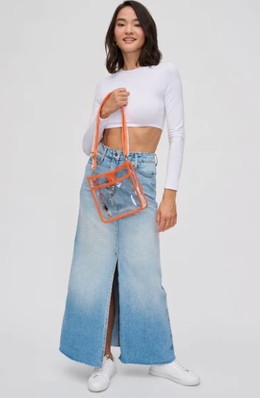 Beckham Clear Crossbody | Orange