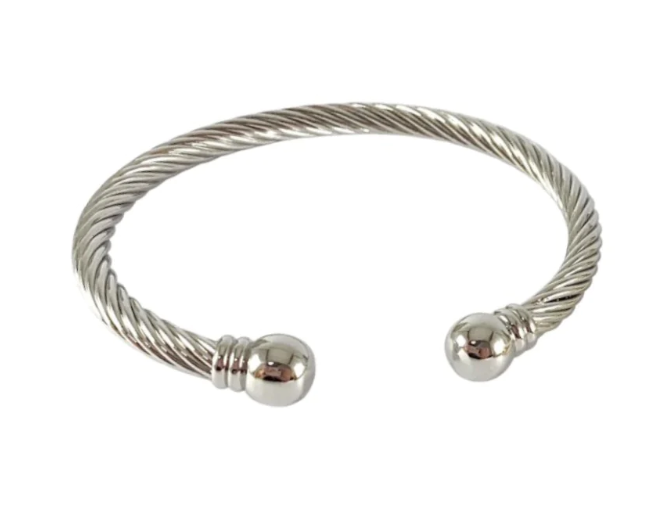 Silver Cable Cuff