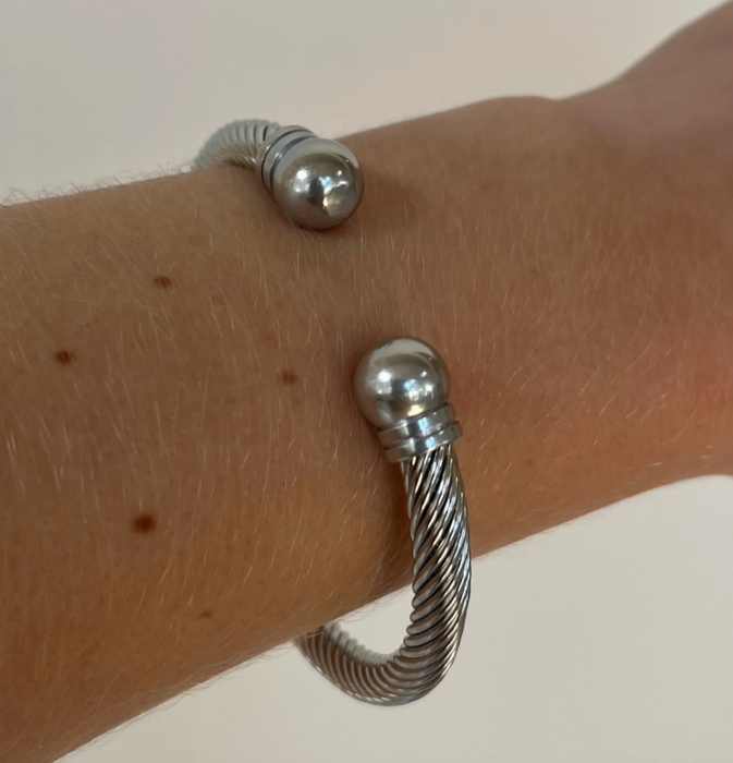 Silver Cable Cuff
