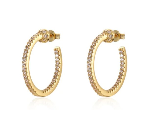 Perfect Pave Hoops | Small