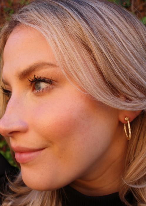 Perfect Pave Hoops | Small