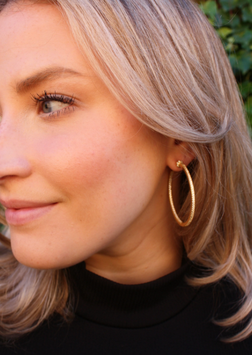 Perfect Pave Hoops | Medium