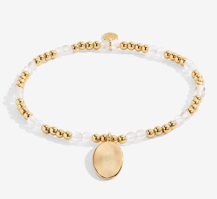 Gold Birthstone  Bracelet | April Crystal