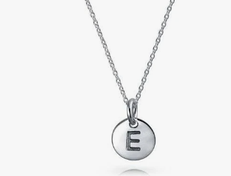Silver Clear Initial Necklace