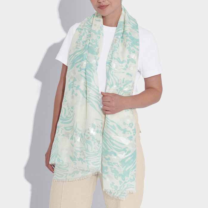 Foil Printed Scarf | Animal