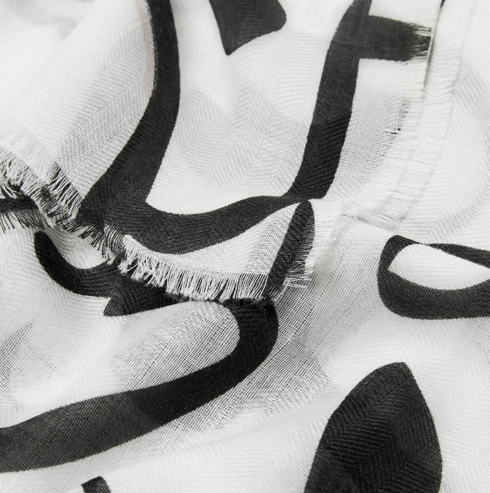 Foil Printed Scarf | Zebra