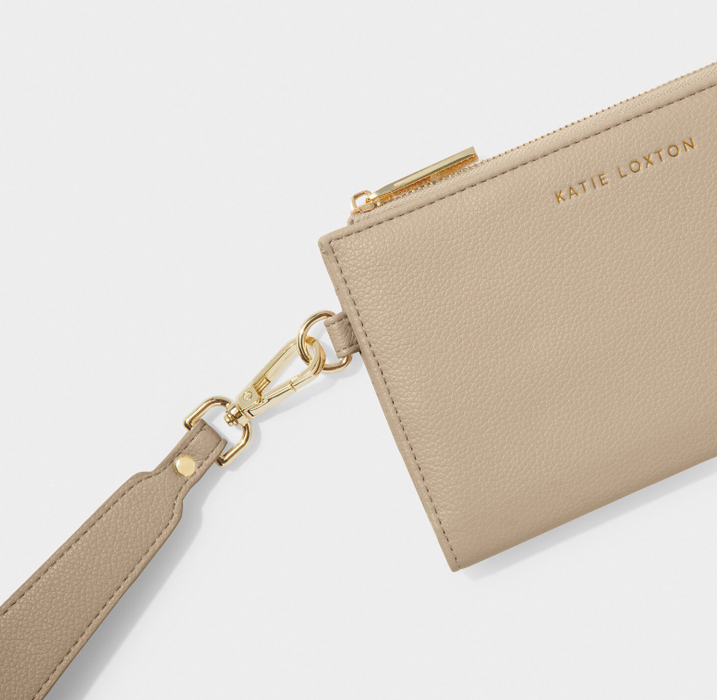 Zana Fold Out Wristlet | Light Taupe