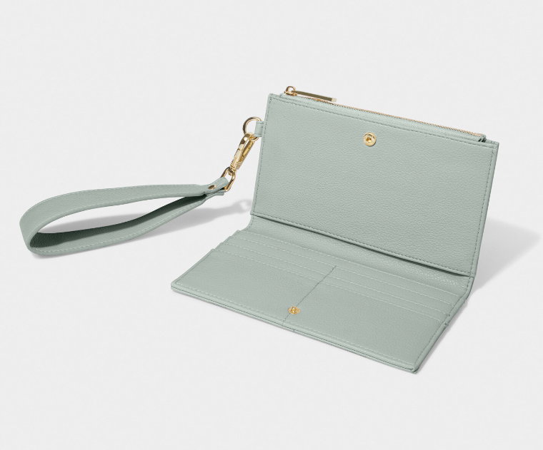 Zana Fold Out Wristlet | Duck Egg Blue