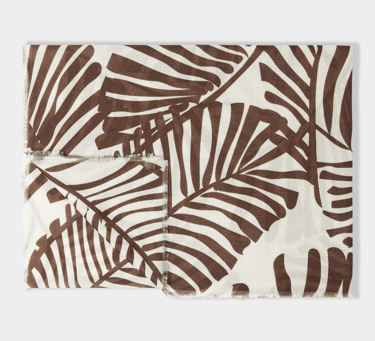 Printed Scarf | Tropical Leaf