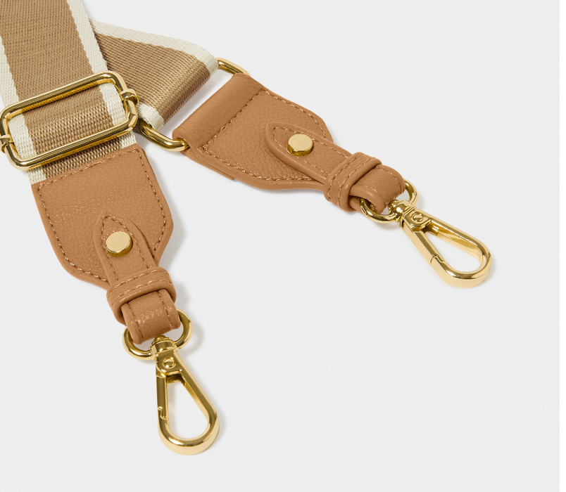 Canvas Bag Strap | Tan Stripe