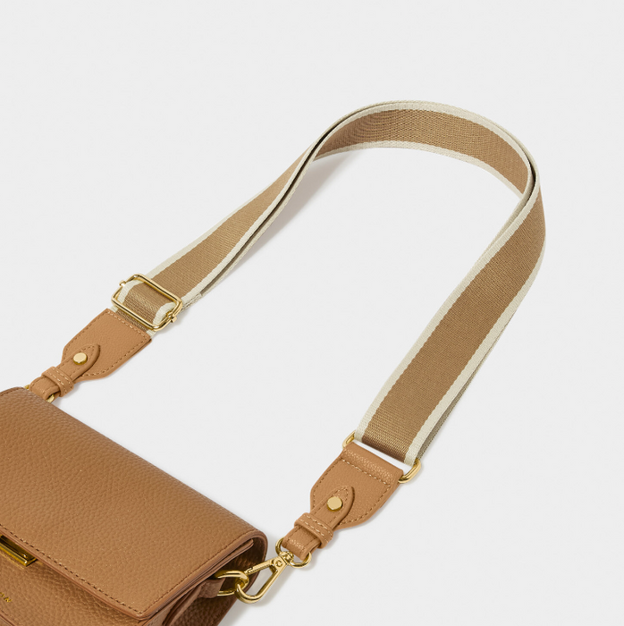 Canvas Bag Strap | Tan Stripe