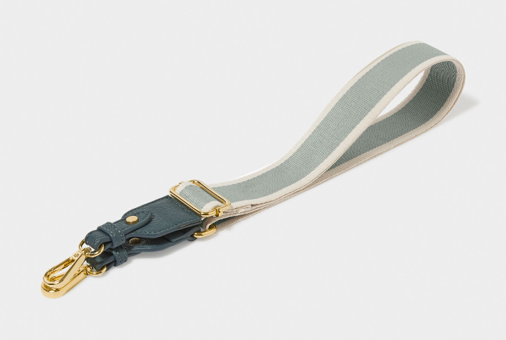 Canvas Bag Strap | Dusty Blue Stripe