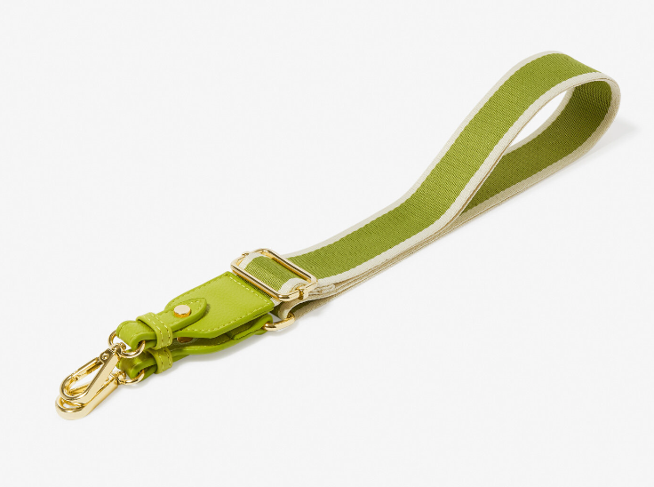 Canvas Bag Strap | Lime Green Stripe