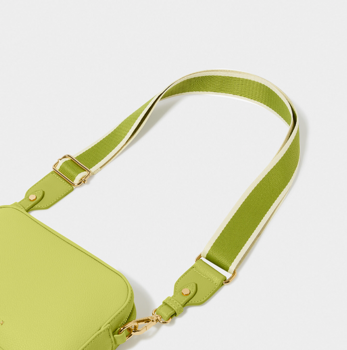 Canvas Bag Strap | Lime Green Stripe