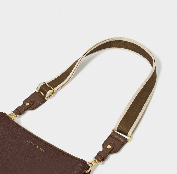 Canvas Bag Strap | Chocolate Stripe