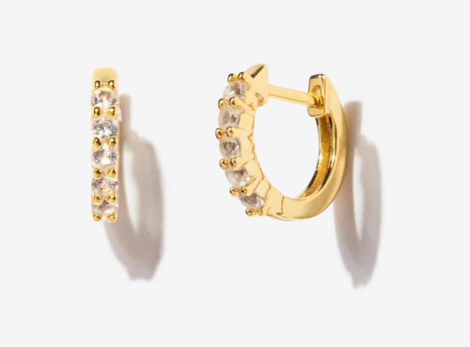Pave Moissanite Huggies