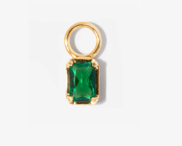 Emerald Hoop Charm