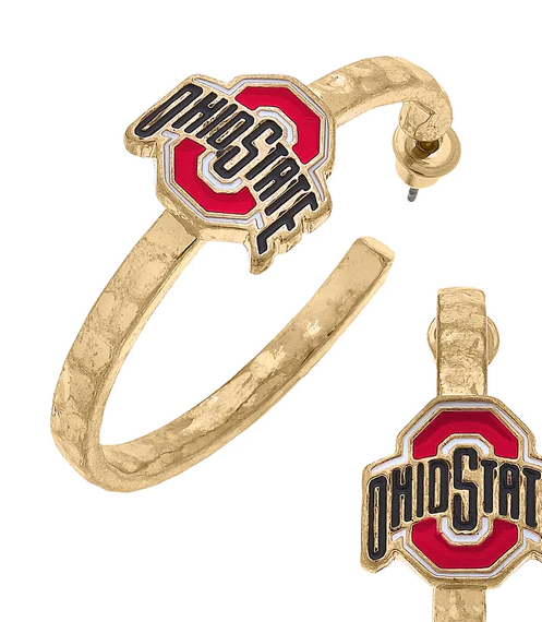 Ohio State Hoop Earrings