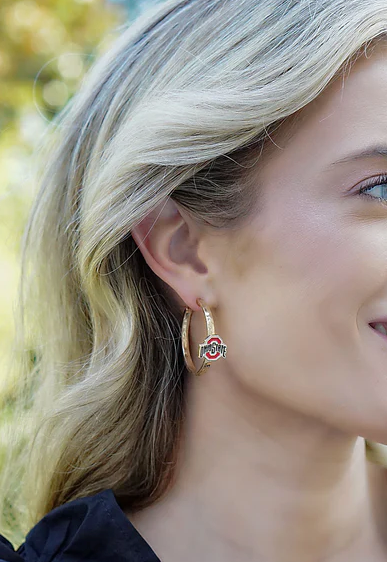 Ohio State Hoop Earrings