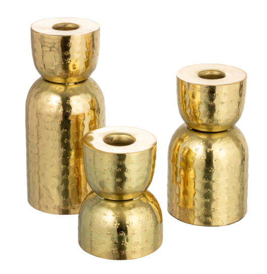 Antique Gold Taper Holder | Large