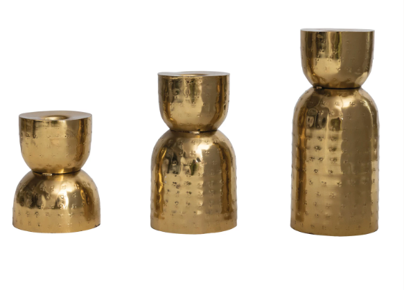 Antique Gold Taper Holder | Large
