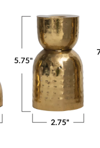 Antique Gold Taper Holder | Medium