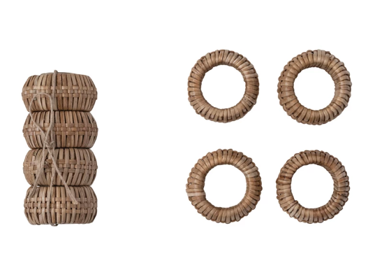 Rattan Napkin Rings (Set of 4)
