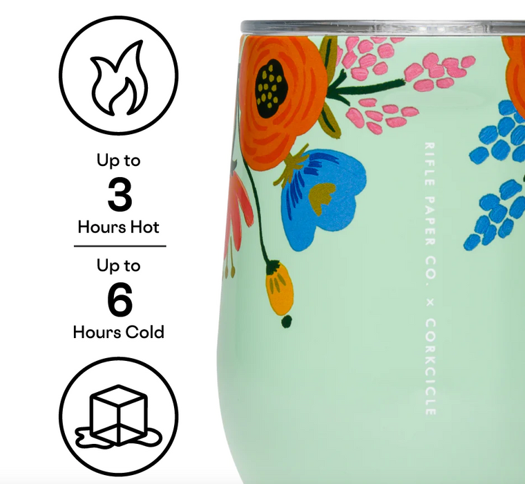 Rifle 12oz Stemless | Mint Lively Floral