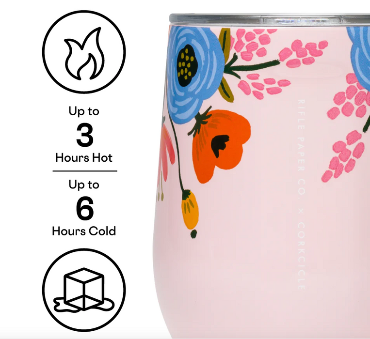 Rifle 12oz Stemless | Blush Lively Floral