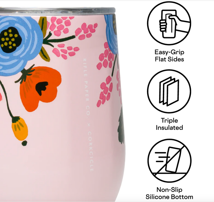 Rifle 12oz Stemless | Blush Lively Floral