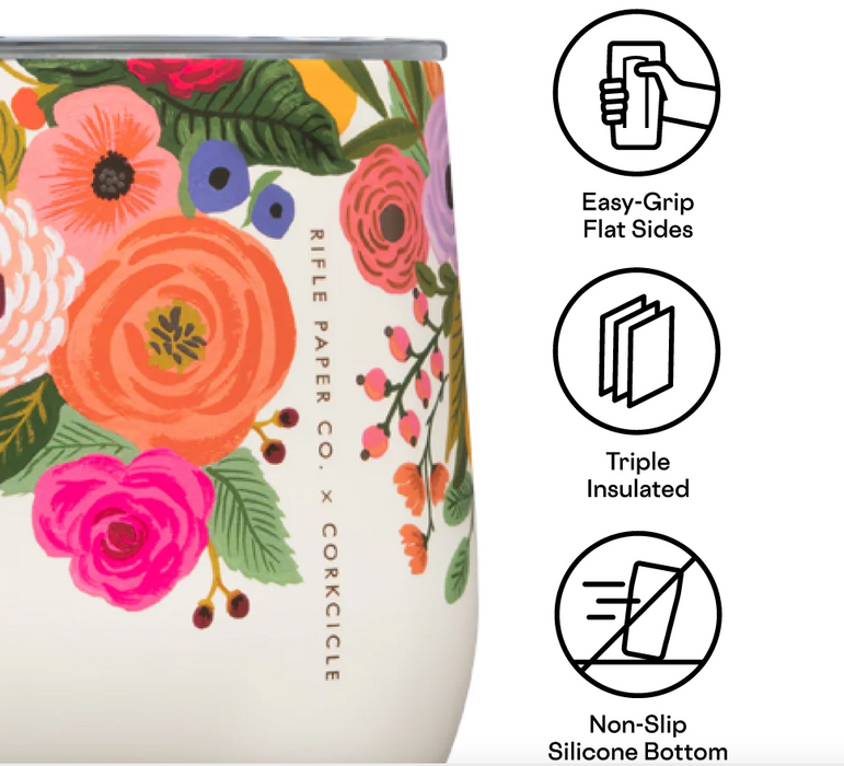 Rifle 12oz Stemless | Garden Party Cream