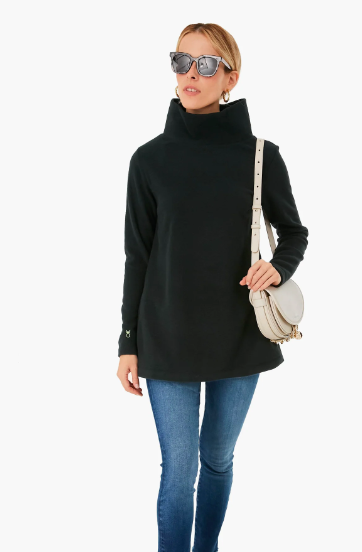 Cobble Hill Turtleneck in Waffle | Black