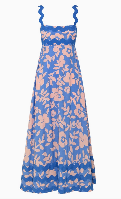 Summer Maxi Dress | Blue Floral