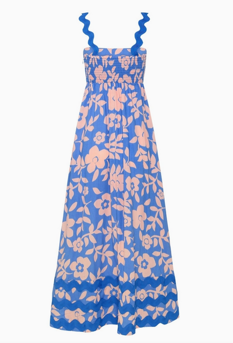 Summer Maxi Dress | Blue Floral