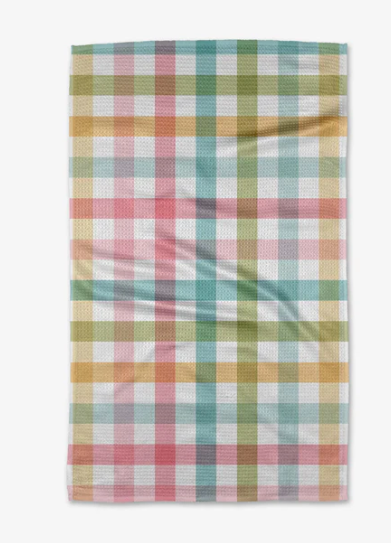 Geometry Tea Towel | Easter Parade Plaid