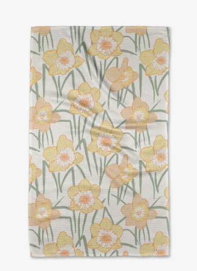 Geometry Tea Towel | Spring Daffodil Fields