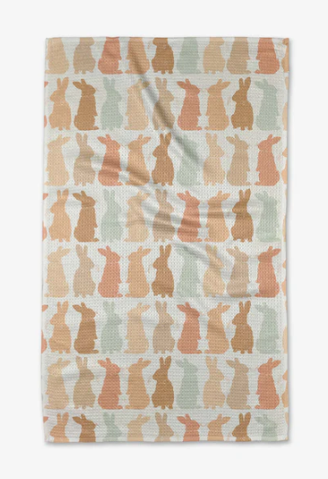 Geometry Tea Towel | Cute Easter Bunny
