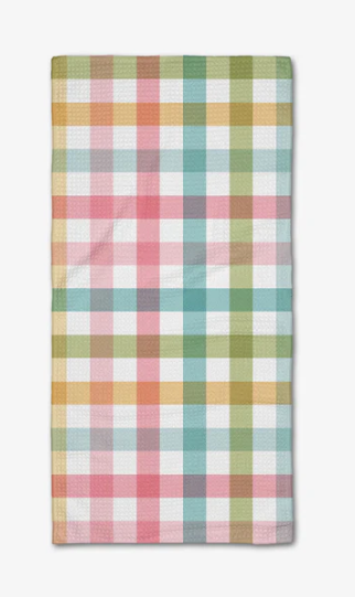 Geometry Bar Towel |  Easter Parade Plaid
