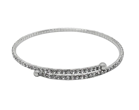 Crystal Flexi Bracelet | Silver