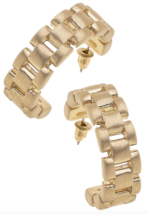 Carter Watchband Hoop Earrings