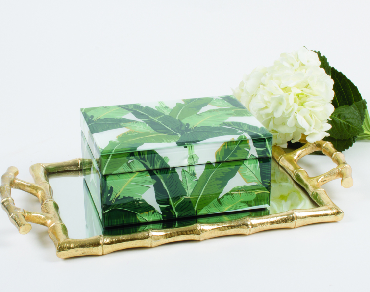 Gold Bamboo Vanity Tray