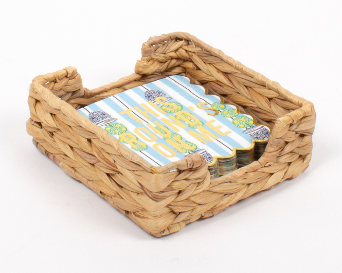 Natural Woven Bev Napkin Holder