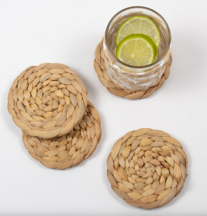 Natural Woven Coaster Set