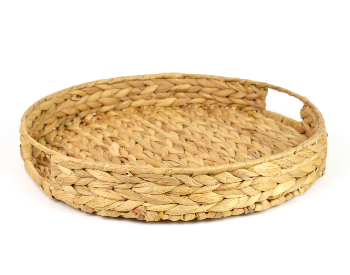 Natural Woven Round Tray